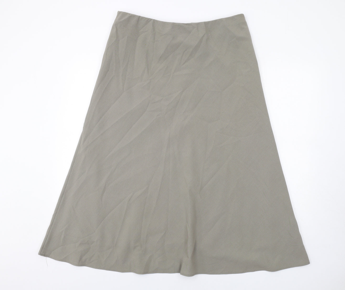 Platform Womens Green Polyester A-Line Skirt Size 18