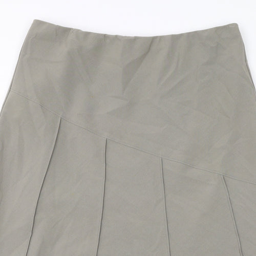 Platform Womens Green Polyester A-Line Skirt Size 18