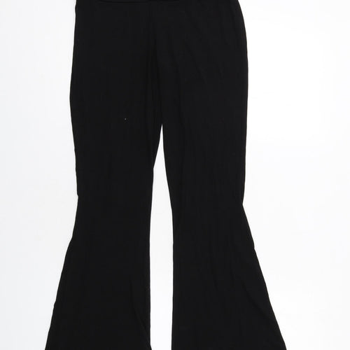 ASOS Womens Black Viscose Trousers Size 8 L33 in Regular