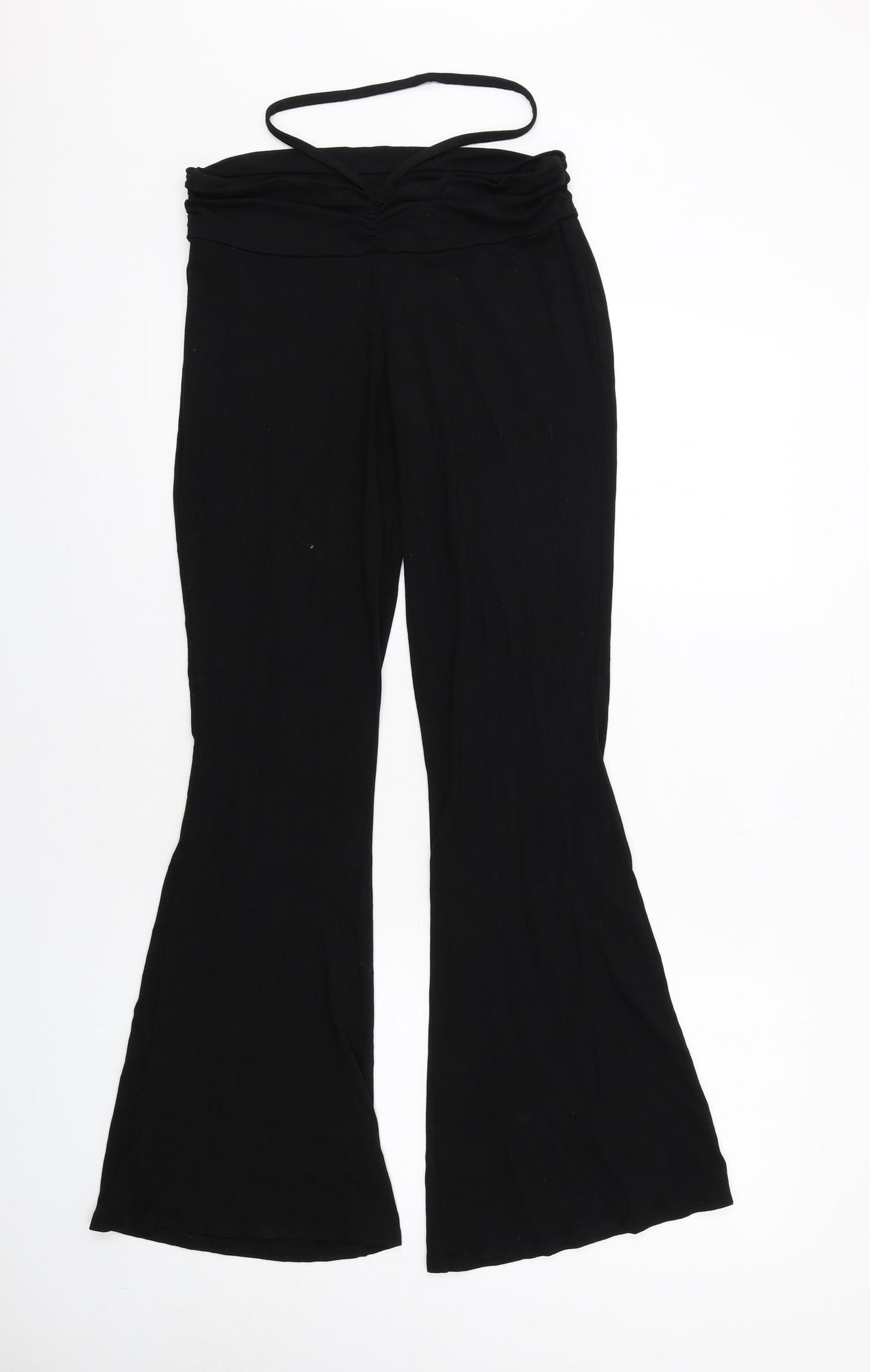ASOS Womens Black Viscose Trousers Size 8 L33 in Regular