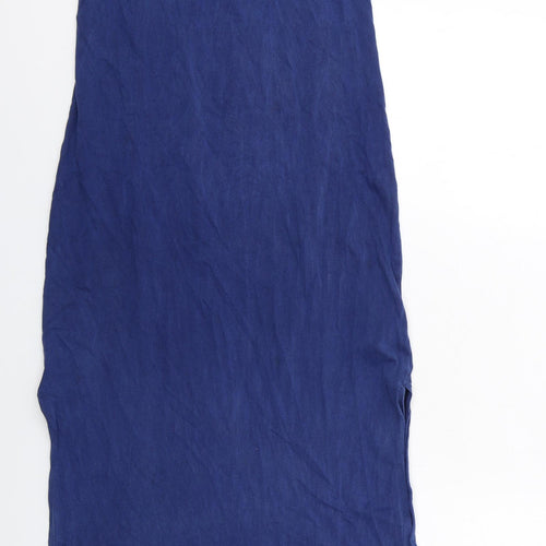 NEXT Womens Blue Cotton Maxi Size 8 Square Neck Pullover