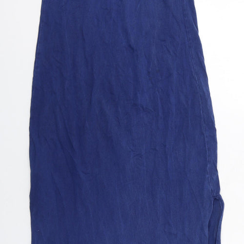 NEXT Womens Blue Cotton Maxi Size 8 Square Neck Pullover