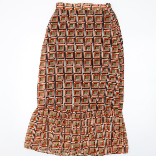 NEXT Womens Multicoloured Geometric Polyester Trumpet Skirt Size 6
