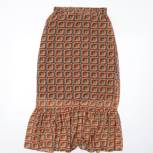 NEXT Womens Multicoloured Geometric Polyester Trumpet Skirt Size 6