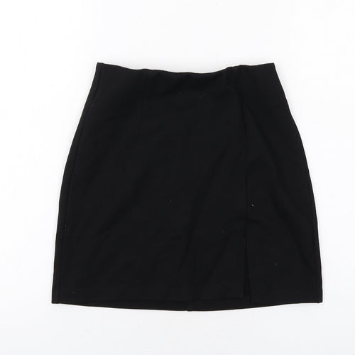 Stradivarius Womens Black Viscose A-Line Skirt Size XS