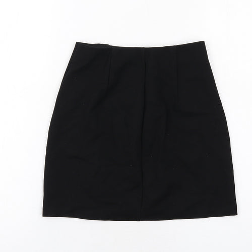 Stradivarius Womens Black Viscose A-Line Skirt Size XS