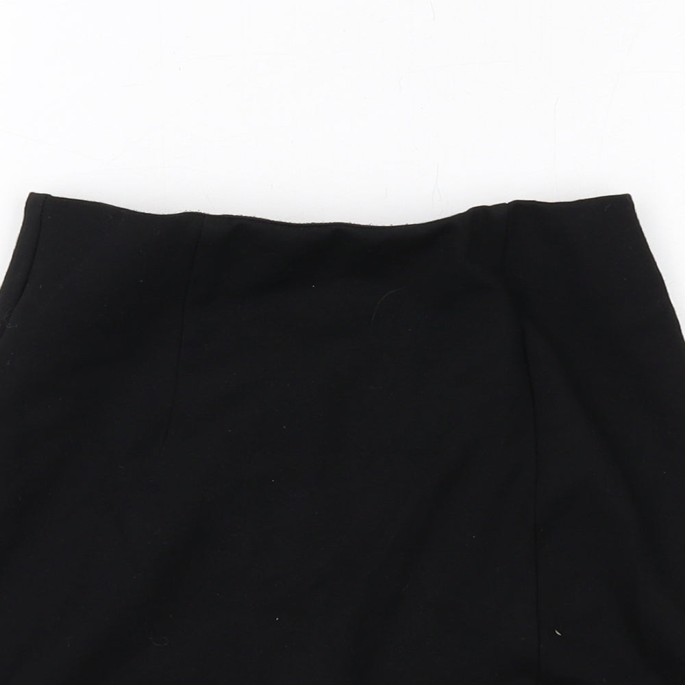 Stradivarius Womens Black Viscose A-Line Skirt Size XS