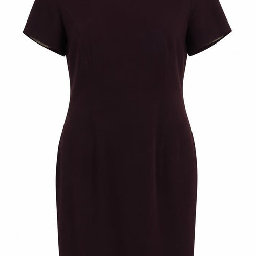 J. Taylor Womens Purple Viscose Pencil Dress Size 12 Boat Neck Zip