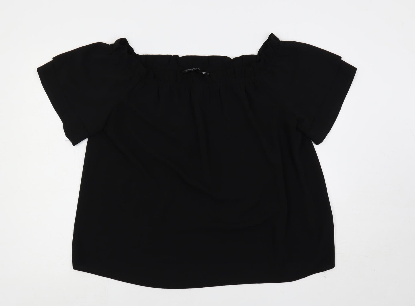 Dorothy Perkins Womens Blue Polyester Basic Blouse Size 18 Off the Shoulder