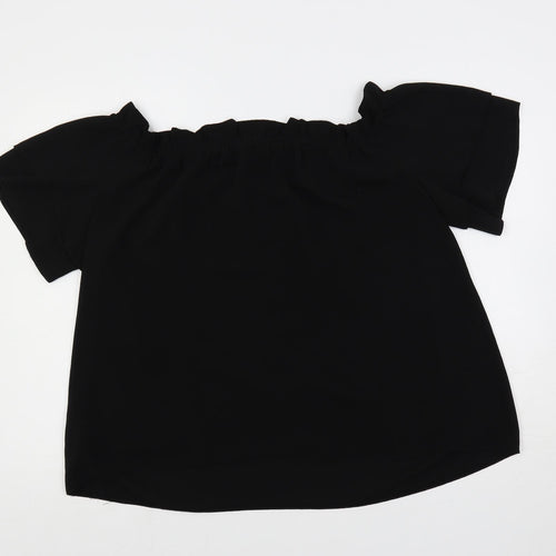 Dorothy Perkins Womens Blue Polyester Basic Blouse Size 18 Off the Shoulder
