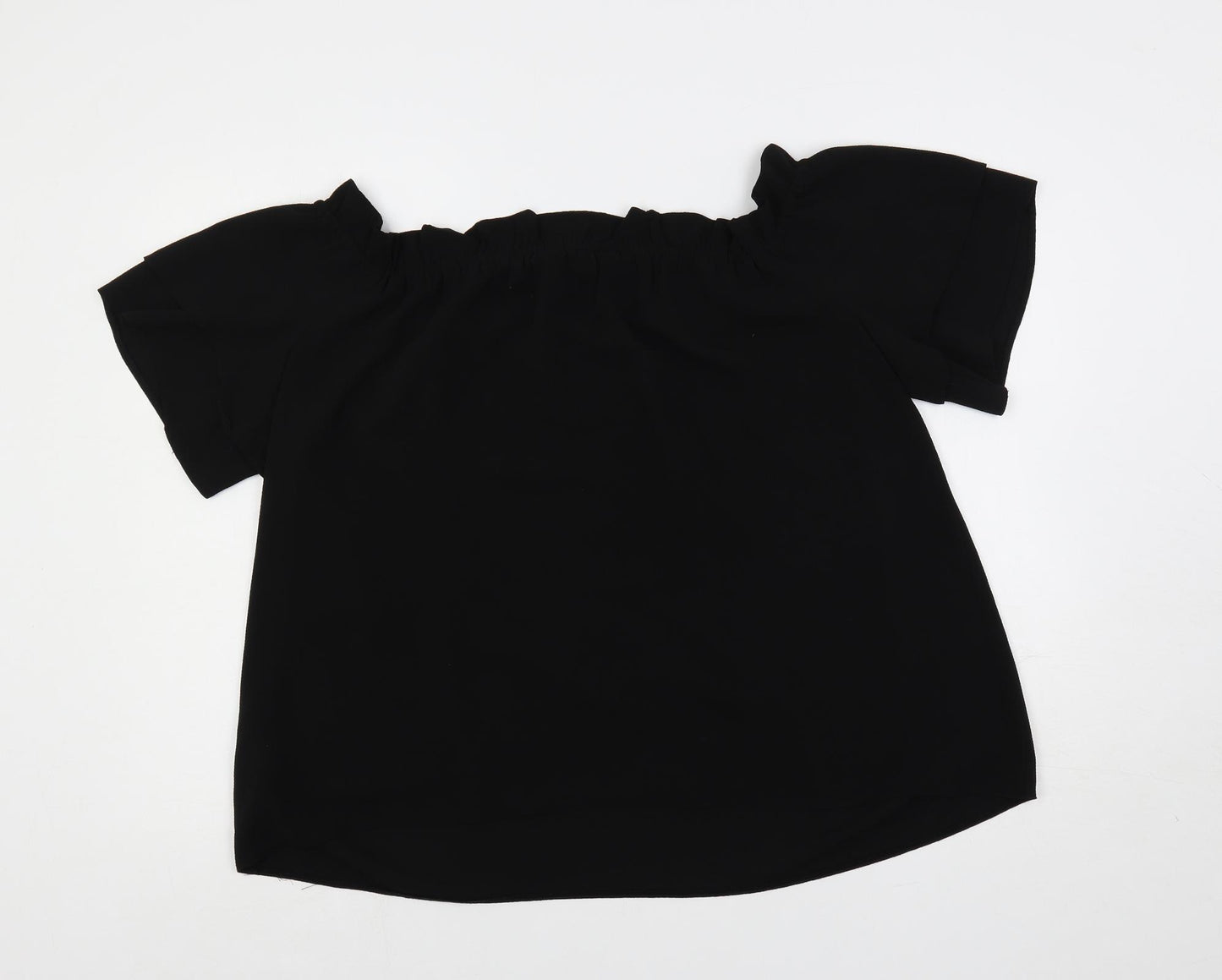 Dorothy Perkins Womens Blue Polyester Basic Blouse Size 18 Off the Shoulder