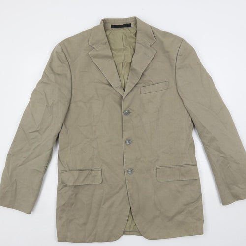 Marks and Spencer Mens Beige Cotton Jacket Blazer Size 40 Regular