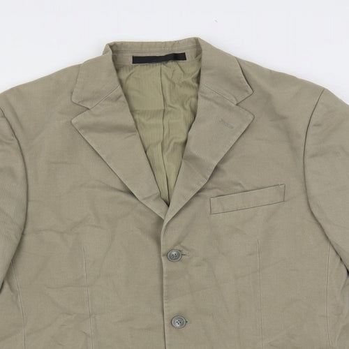 Marks and Spencer Mens Beige Cotton Jacket Blazer Size 40 Regular