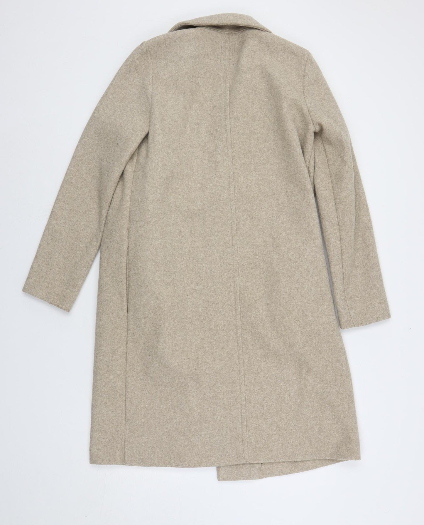 Zara Womens Beige Overcoat Coat Size S - Open