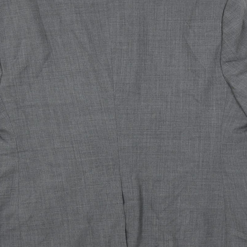 Raja Mens Grey Polyester Jacket Suit Jacket Size 40 Regular