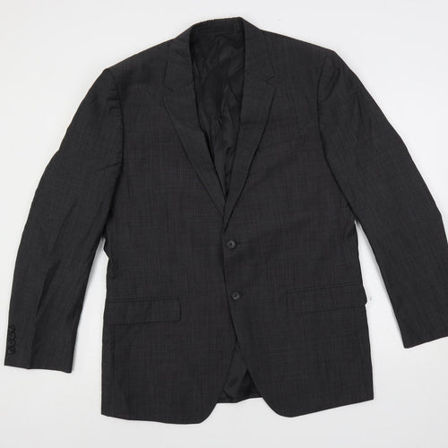 Autograph Mens Grey Polyester Jacket Suit Jacket Size 42 Regular