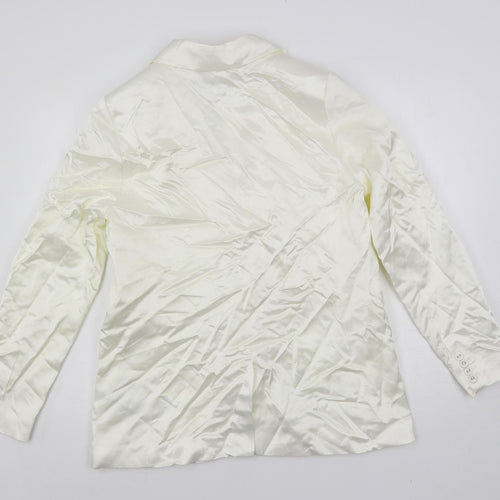 Marks and Spencer Womens Ivory Jacket Blazer Size 14 Button