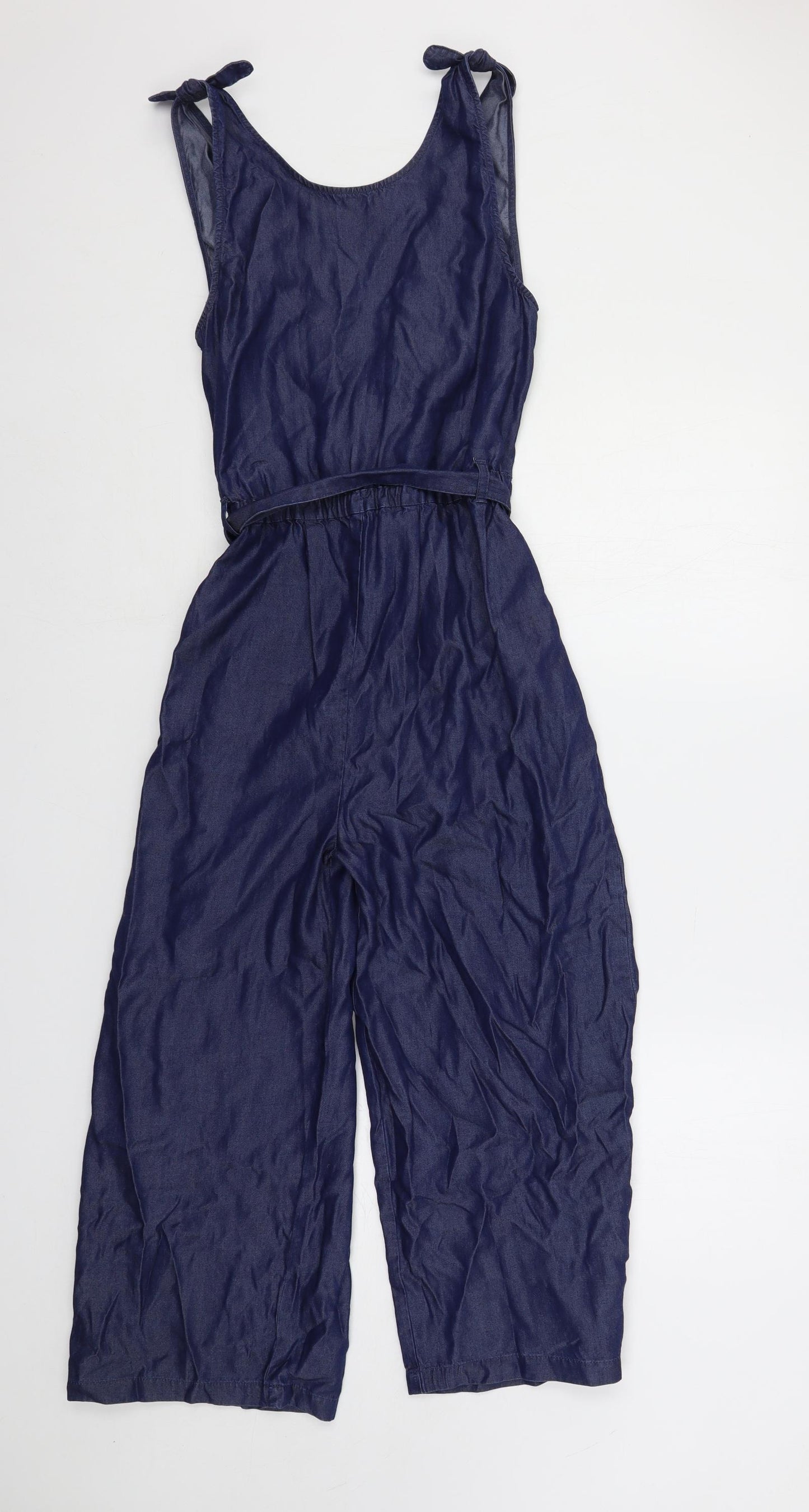 NEXT Girls Blue Lyocell Jumpsuit One-Piece Size 14 Years Pullover - Elastic Waist