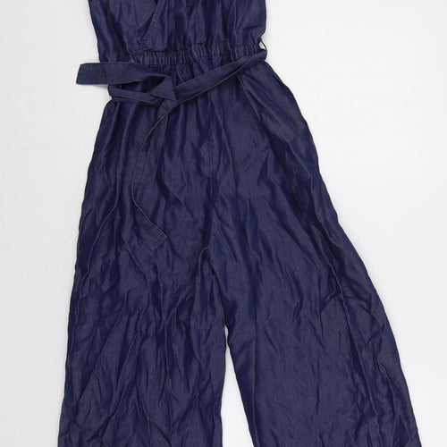NEXT Girls Blue Lyocell Jumpsuit One-Piece Size 14 Years Pullover - Elastic Waist