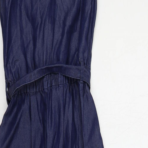 NEXT Girls Blue Lyocell Jumpsuit One-Piece Size 14 Years Pullover - Elastic Waist
