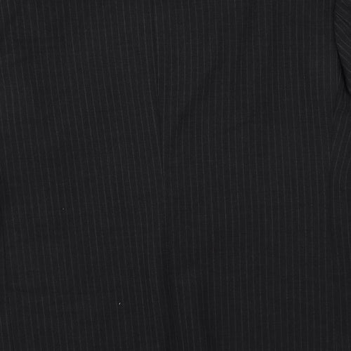 Marks and Spencer Mens Grey Striped Polyester Jacket Suit Jacket Size 44 Regular