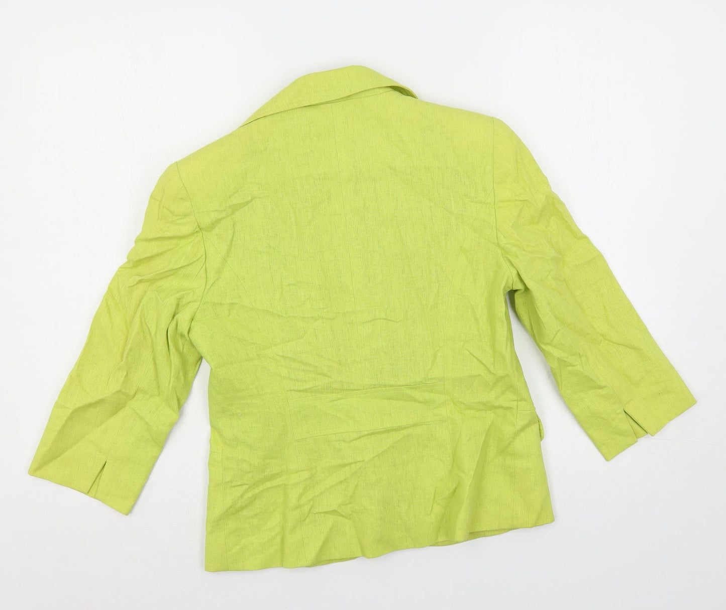 BHS Womens Green Jacket Blazer Size 8 Button
