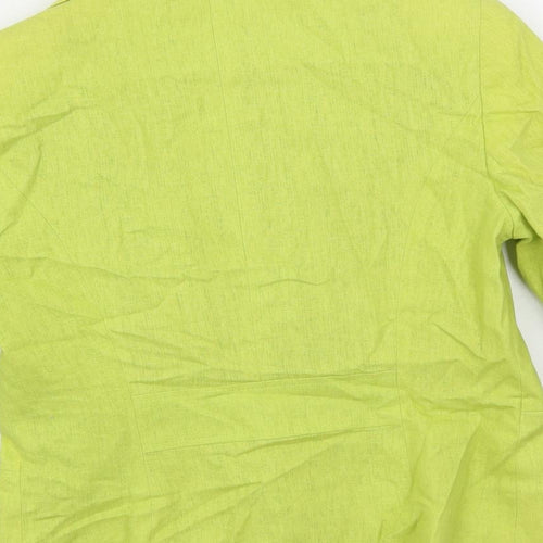 BHS Womens Green Jacket Blazer Size 8 Button