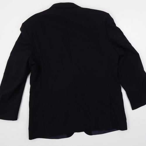 The Label Mens Blue Wool Jacket Blazer Size 44 Regular
