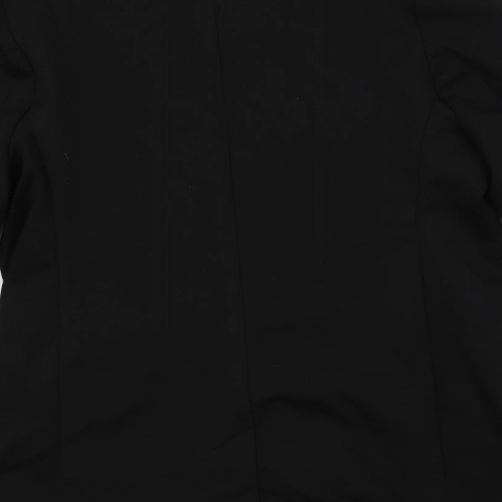 WULI:LUU Womens Black Jacket Blazer Size 16 Button