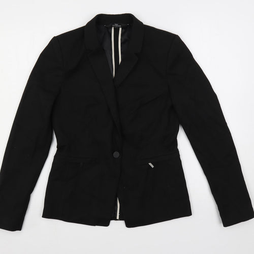 NEXT Womens Black Jacket Blazer Size 8 Button