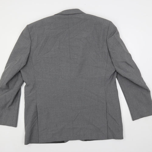Scott & Taylor Mens Grey Polyester Jacket Suit Jacket Size 46 Regular