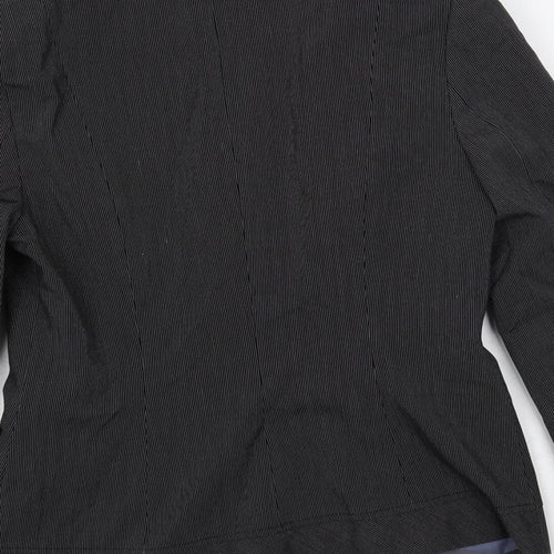 NEXT Womens Black Striped Jacket Blazer Size 10 Button