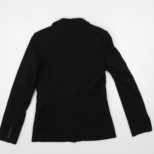 Mango Womens Black Jacket Blazer Size 8 Button
