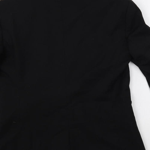 Mango Womens Black Jacket Blazer Size 8 Button