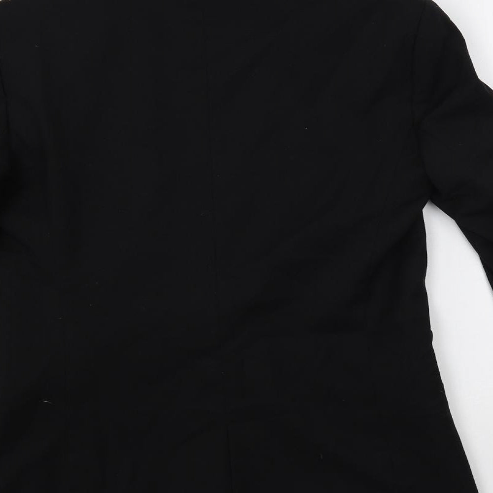 Mango Womens Black Jacket Blazer Size 8 Button