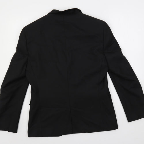 NEXT Mens Black Polyester Jacket Suit Jacket Size 40 Regular