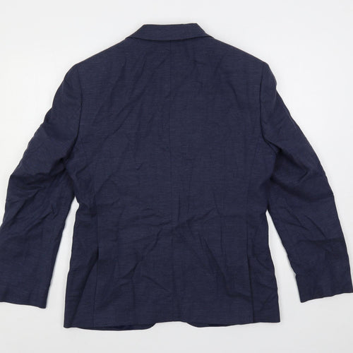 Marks and Spencer Mens Blue Polyester Jacket Suit Jacket Size 38 Regular