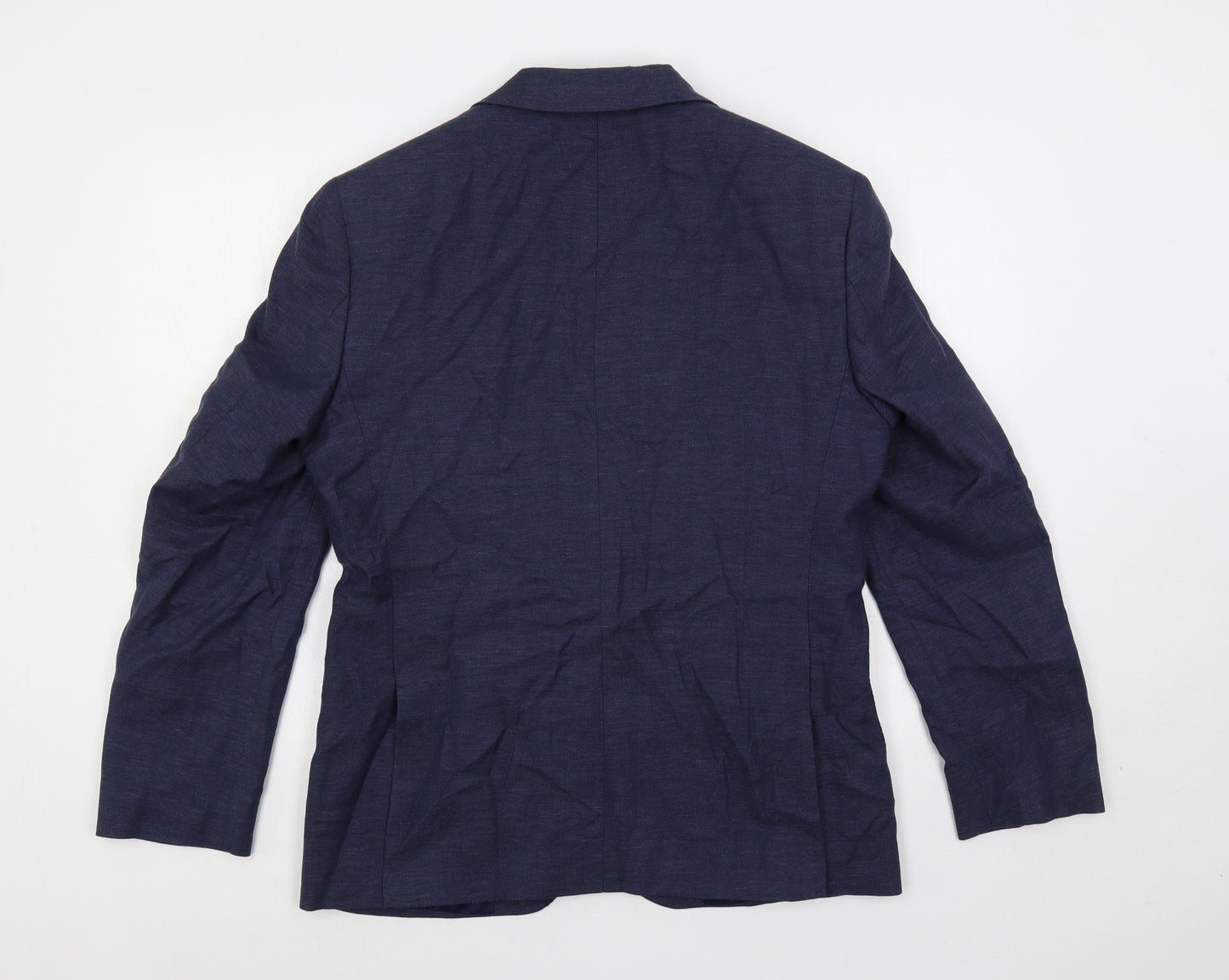 Marks and Spencer Mens Blue Polyester Jacket Suit Jacket Size 38 Regular