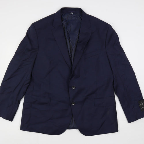 Autograph Mens Blue Wool Jacket Suit Jacket Size 46 Regular
