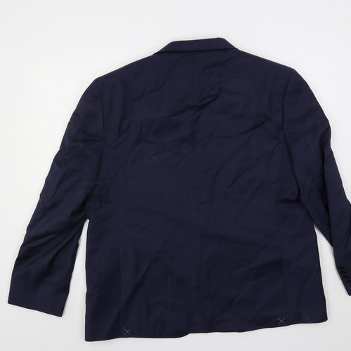 Autograph Mens Blue Wool Jacket Suit Jacket Size 46 Regular