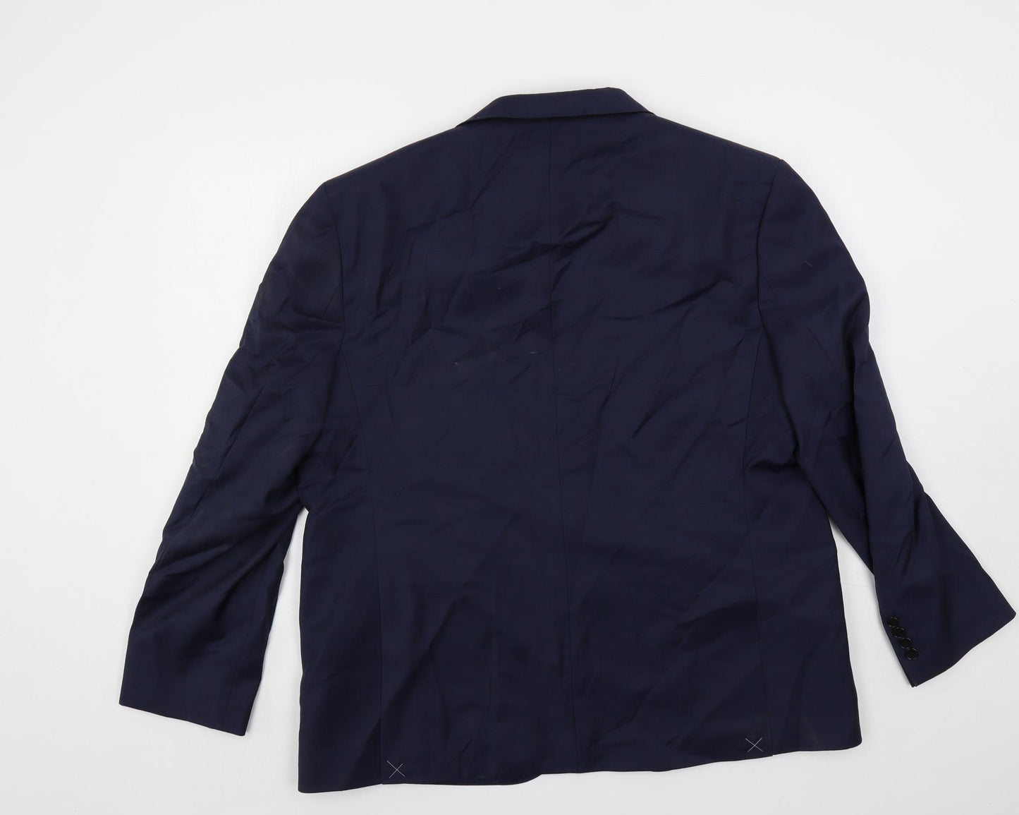 Autograph Mens Blue Wool Jacket Suit Jacket Size 46 Regular