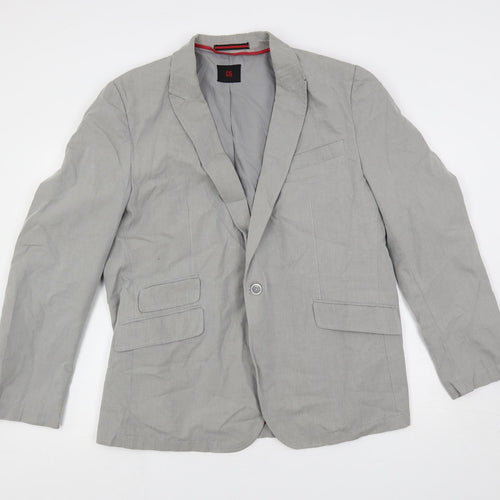 CG Mens Grey Jacket Blazer Size L Button