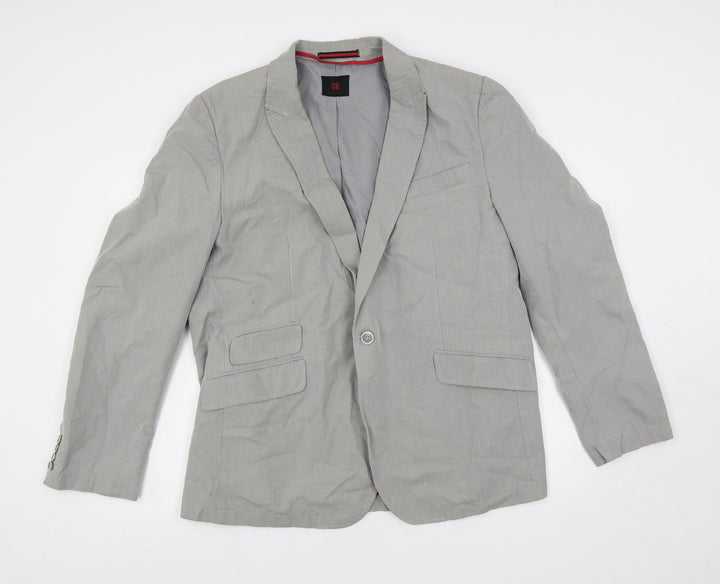 CG Mens Grey Jacket Blazer Size L Button