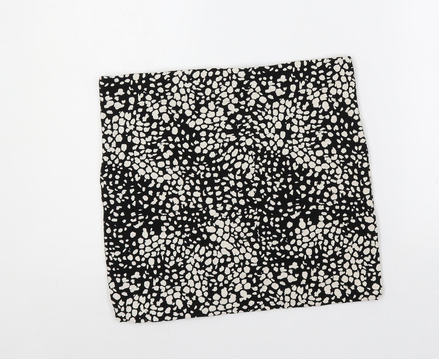 H&M Womens Black Animal Print Cotton Mini Skirt Size M - Elastic Waist
