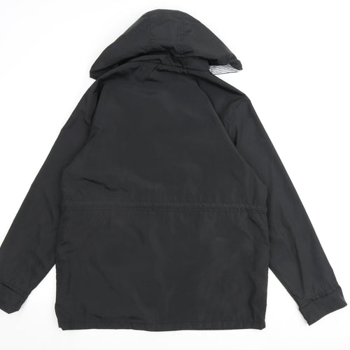 Beedee Womens Black Rain Coat Coat Size M Zip