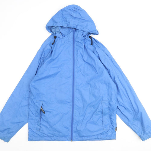 Kilim Anjaro Mens Blue Rain Coat Coat Size S Zip