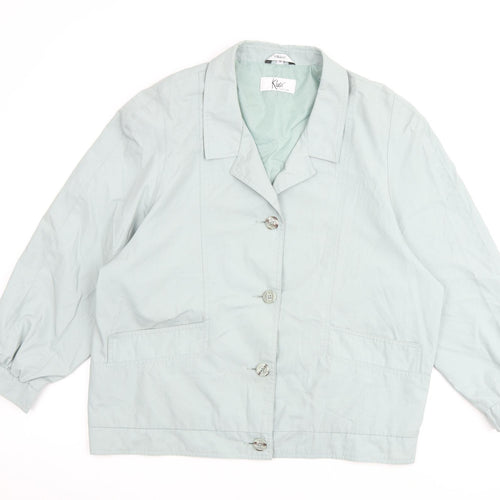 Klass Womens Blue Jacket Coat Size 18 Button