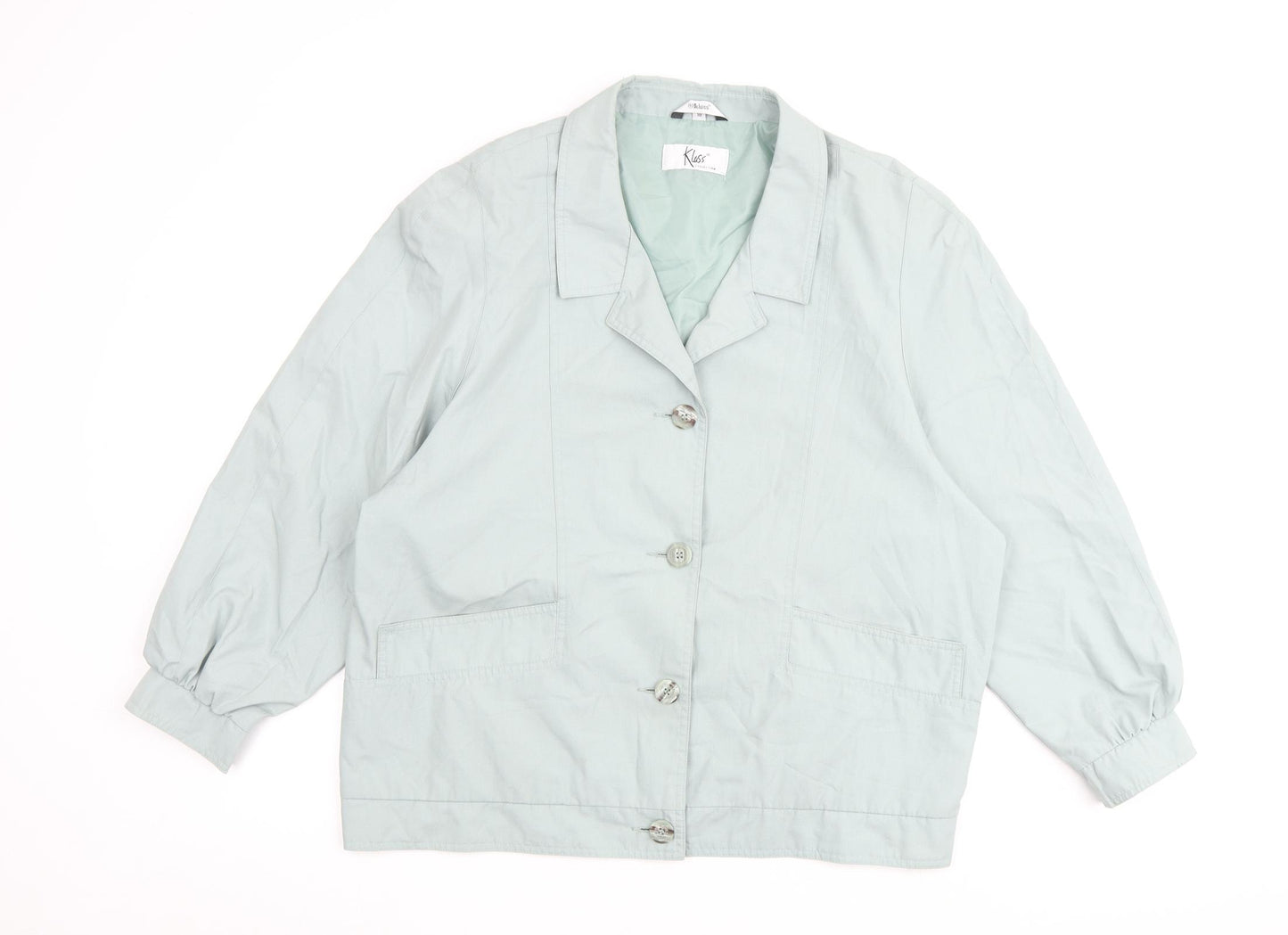 Klass Womens Blue Jacket Coat Size 18 Button