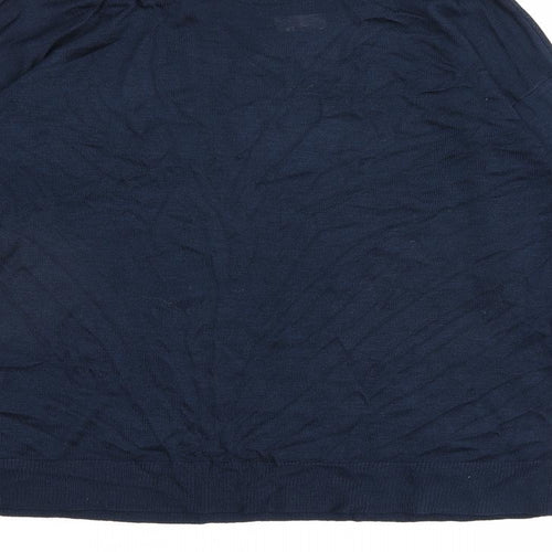 Marks and Spencer Womens Blue Round Neck Acrylic Pullover Jumper Size S