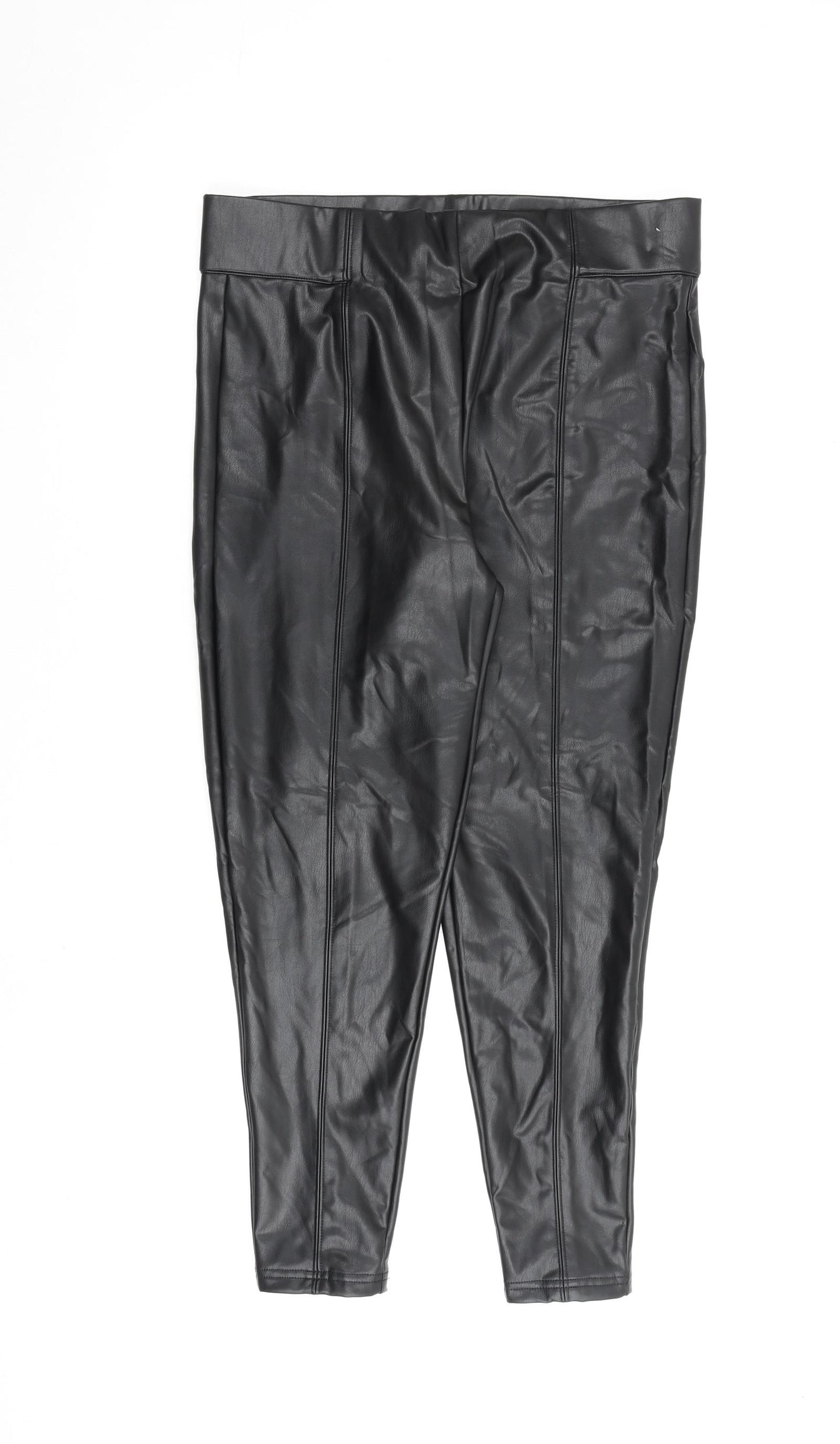 Marks and Spencer Womens Black Polyethylene Trousers Size 14 L28 in Regular
